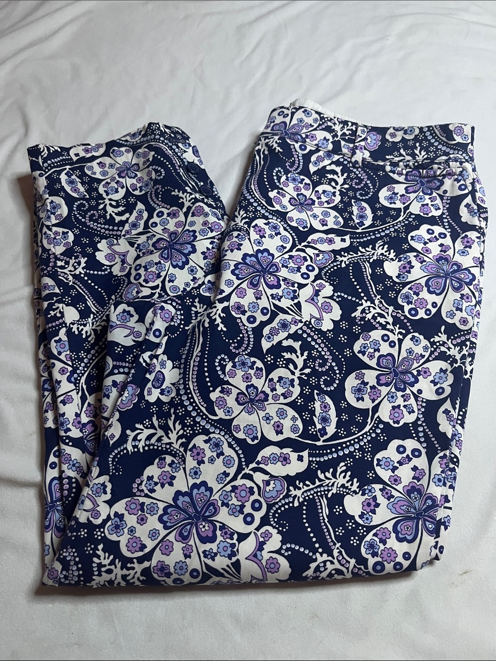 Talbots Floral Perfect Cropped Pants